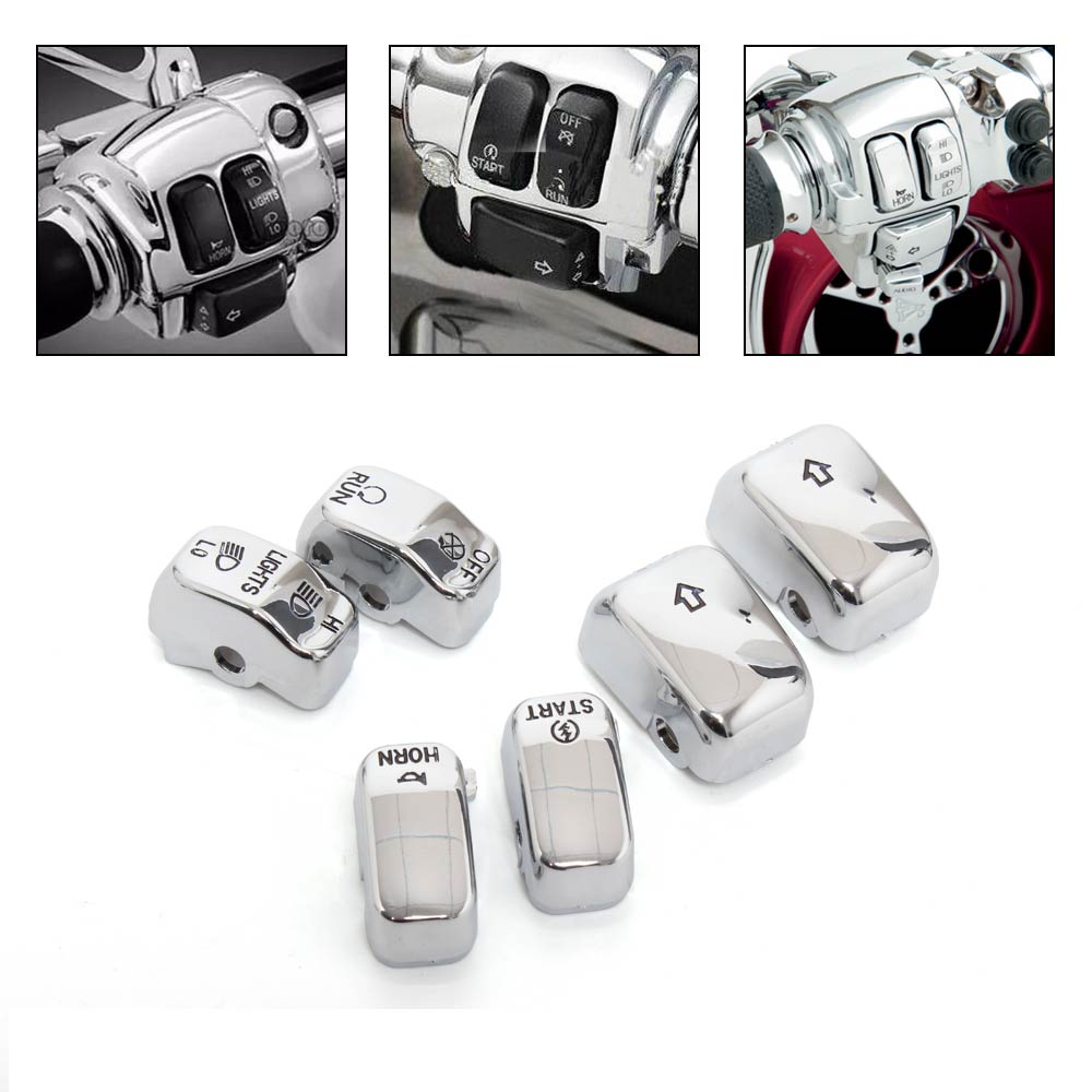 Abu Garcia Reel Revo - Chrome Motorcycle Switch Behuizing Covers Controle