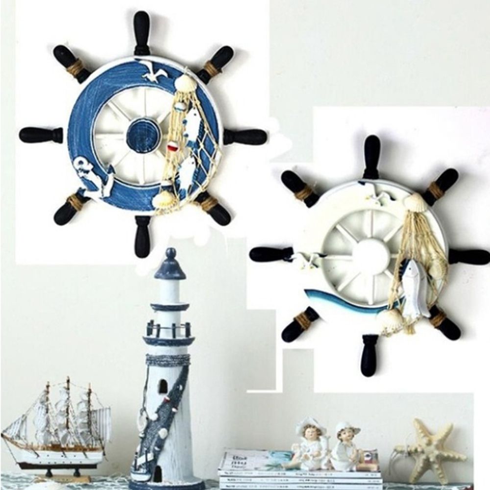 Fishing Boat Steering Wheel - Decoratie in mediterrane stijl, ambachtelijke kunst,